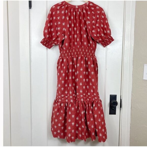 Anthropologie Felipa Midi Cotton Tiered Dress with Pockets XS - Picture 5 of 14